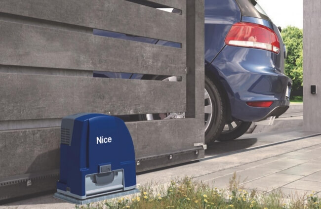 Residential driveway with NICE sliding gate motor installed in Sydney Residential driveway with NICE sliding gate motor installed in Sydney